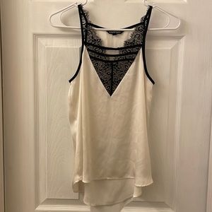 White lace silk women’s top size Xs